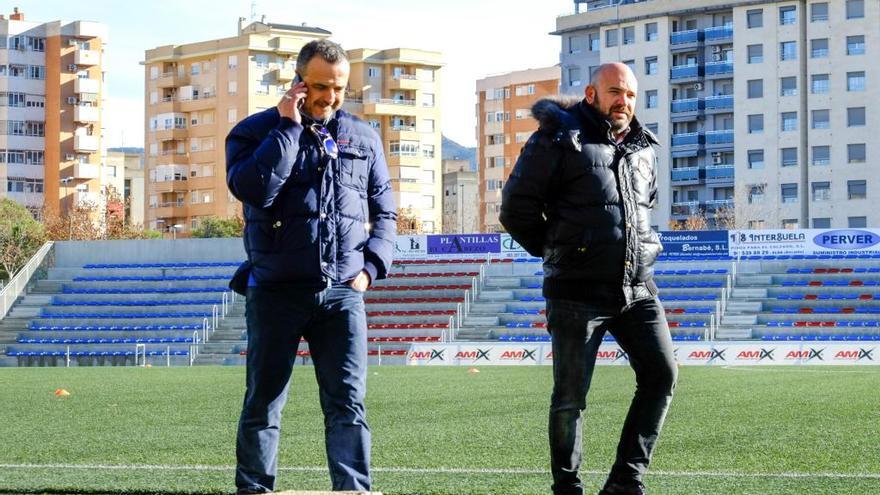 Los directivos del Eldense Alfonso Ortuño y David Aguilar.