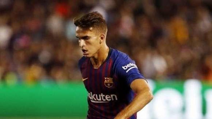 Denis Suárez, durante un partido con el Barcelona. // Efe