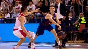 El azulgrana Aleix Font, en un partido del Barça de la pasada temporada