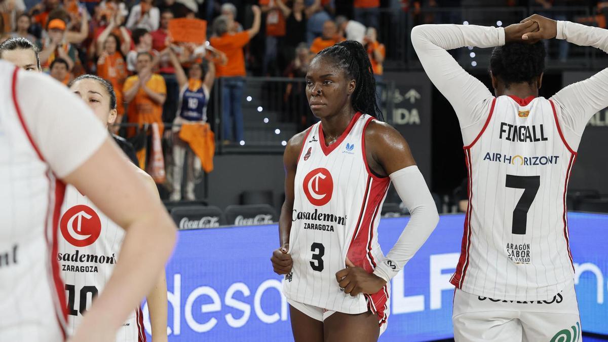 Ornella Bankolé, tras perder la final de la Liga Femenina contra el Valencia Basket.