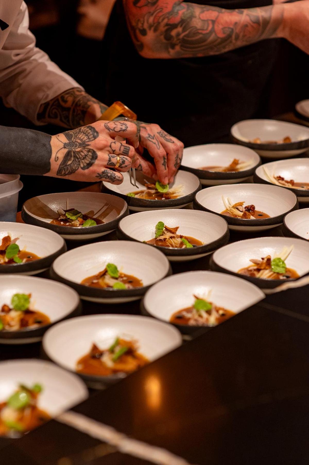 Elaboración de uno de los pases.