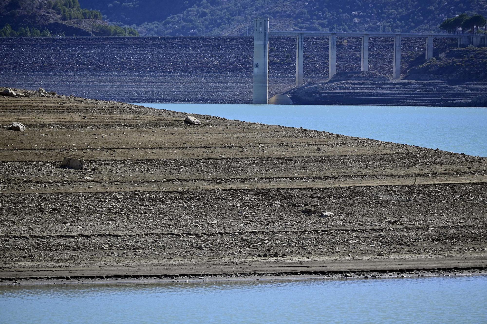 Embalse de la Viñuela, Málaga, en febrero de 2022.