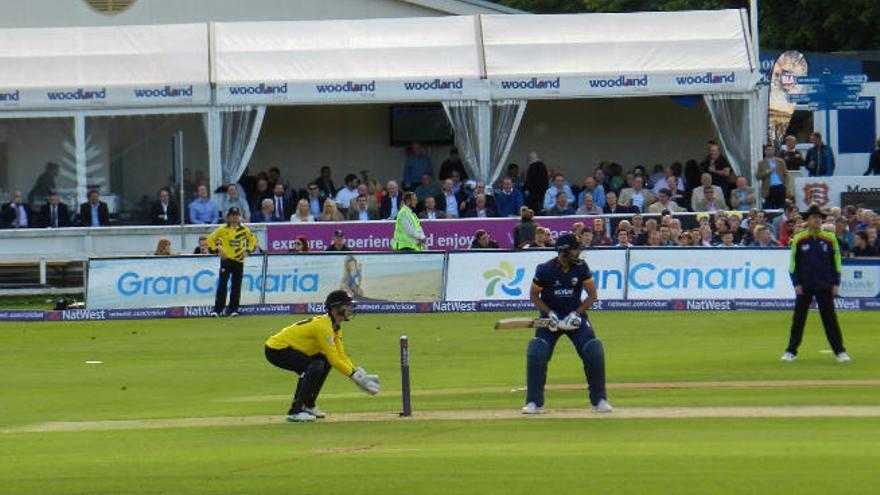 Promoción de Gran Canaria en un partido de cricket el pasado fin de semana.