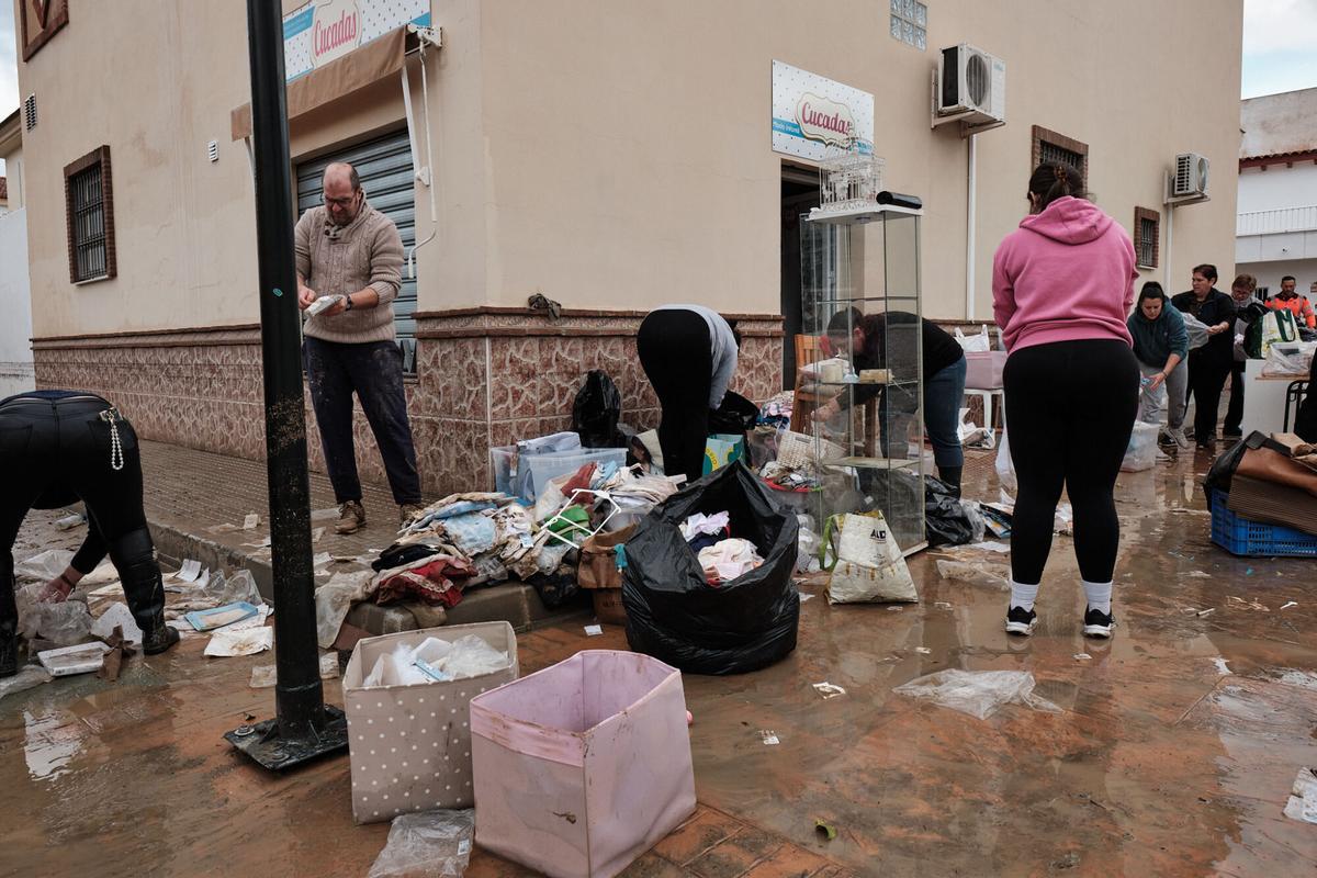 Inundaciones en Cártama tras el temporal del sábado en Málaga
