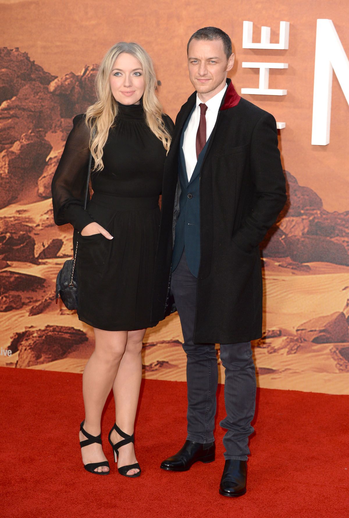 Joy McAvoy y James McAvoy en el estreno de Marte