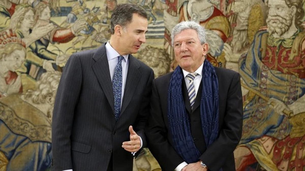 El Rey recibe al diputado de Nueva Canarias, Pedro Quevedo, en el palacio de la Zarzuela.