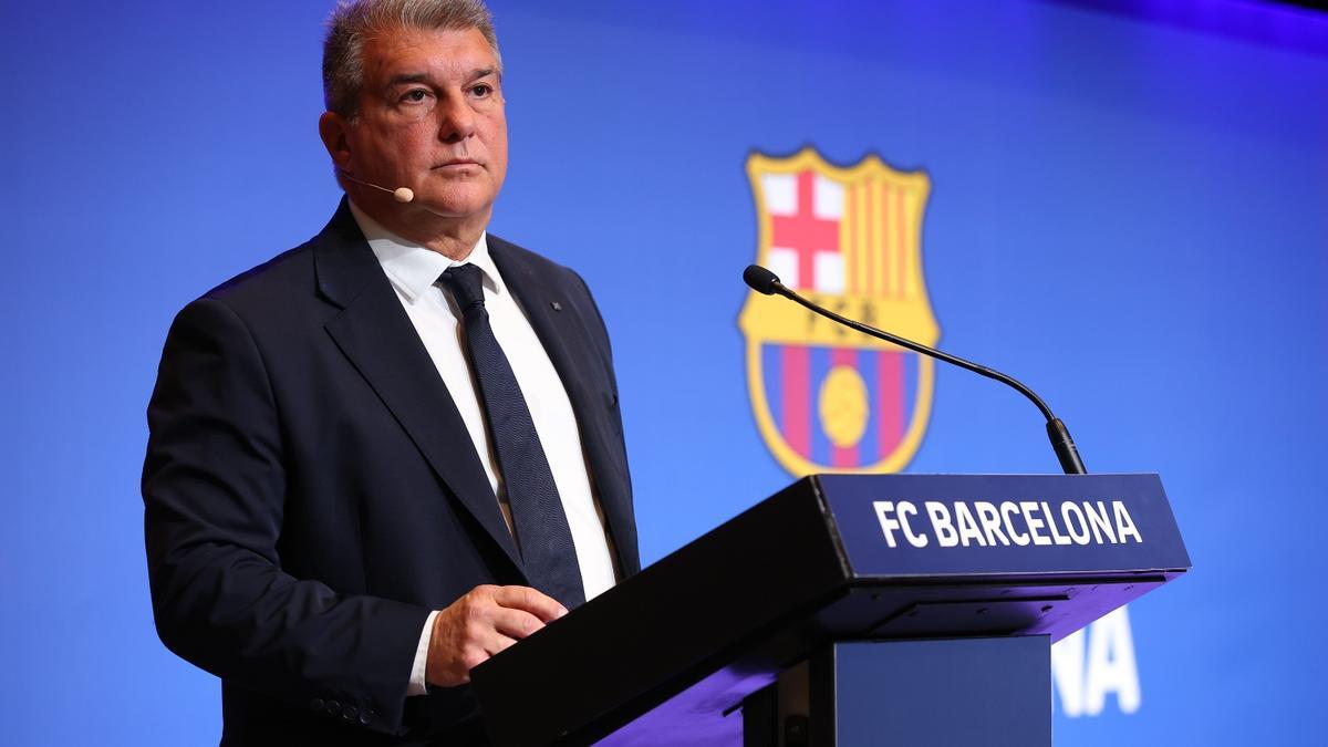 Joan Laporta, en rueda de prensa