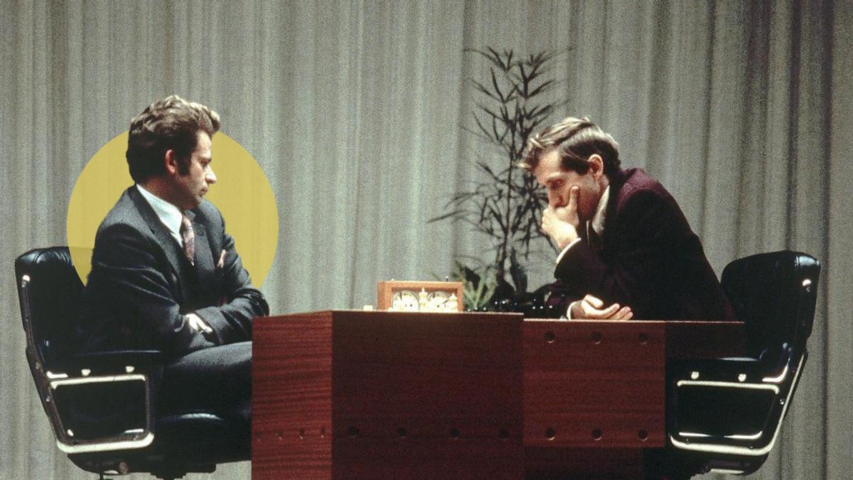 Spassky y Fisher, durante el duelo en Reikiavik