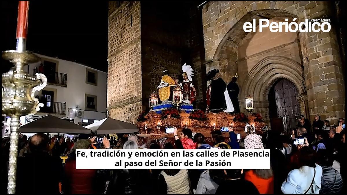 Vídeo | La emoción de la procesión del Señor de la Pasión recorre las calles de Plasencia