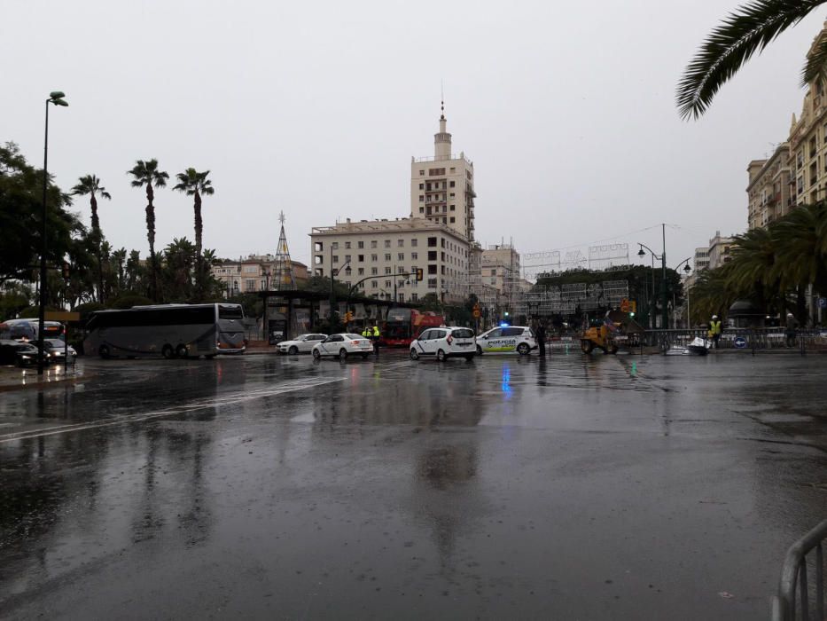 Las incidencias de la borrasca Ana en Málaga