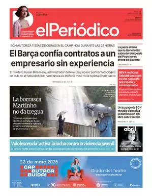La portada de EL PERIÓDICO del 22 de marzo de 2025