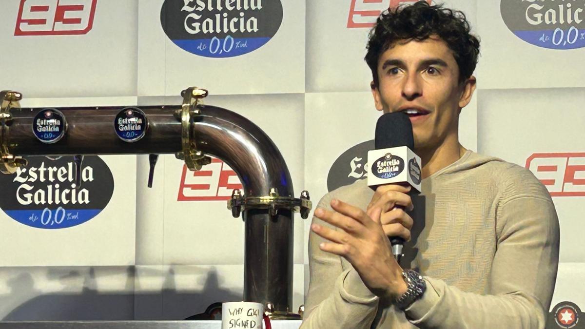 Marc Márquez en la rueda de prensa de Estrella Galicia 0'0.