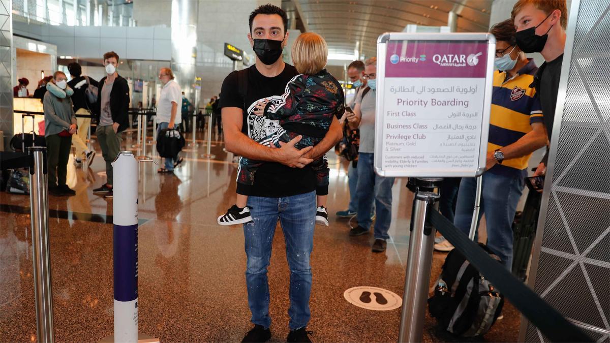Xavi, el día que se desplazó de Doha a Barcelona