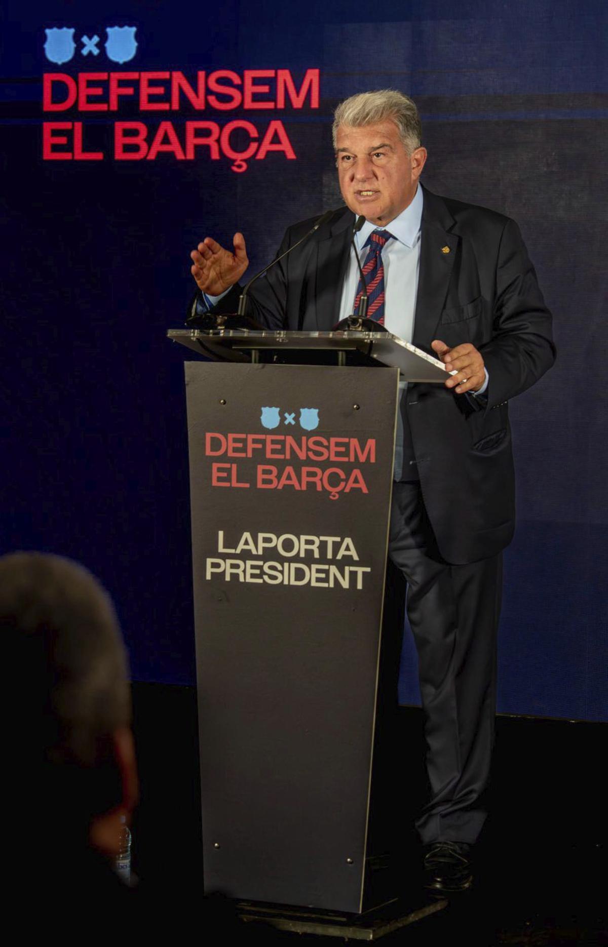 Laporta dispara contra l’oposició i enemics difusos