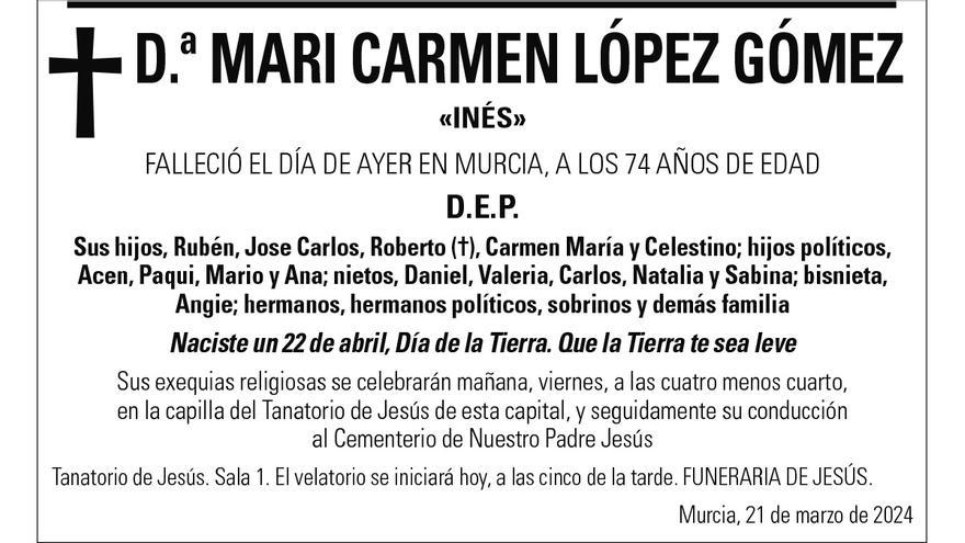 Dª Mari Carmen López Gómez