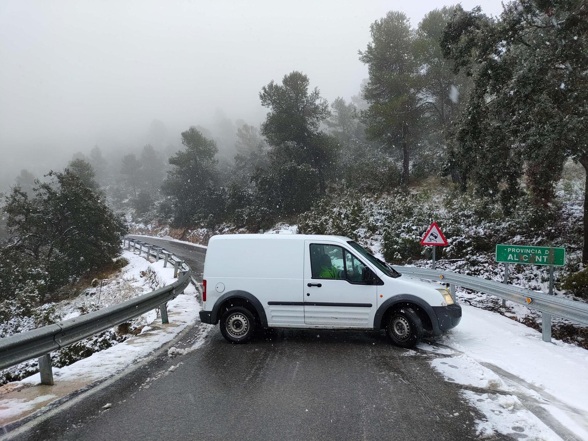 Nevada en el Alto Vinalopó