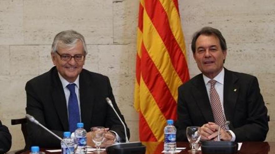 Torres-Dulce i Artur Mas al Palau de la Generalitat, ahir