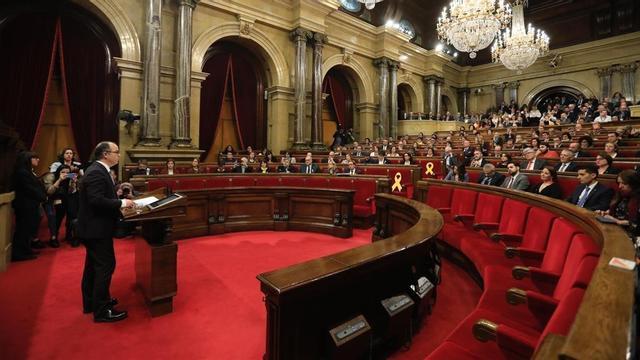 Jordi Turull interviene en el pleno de investidura