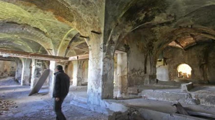 Interior de la rehabilitada industria de «Els Solers», la única.