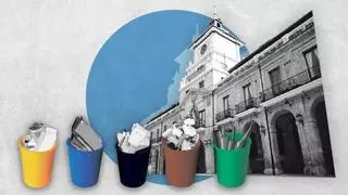 Oviedo recupera el cubo negro de la basura a diario para mejorar el reciclaje y el vidrio se recogerá tres días a la semana