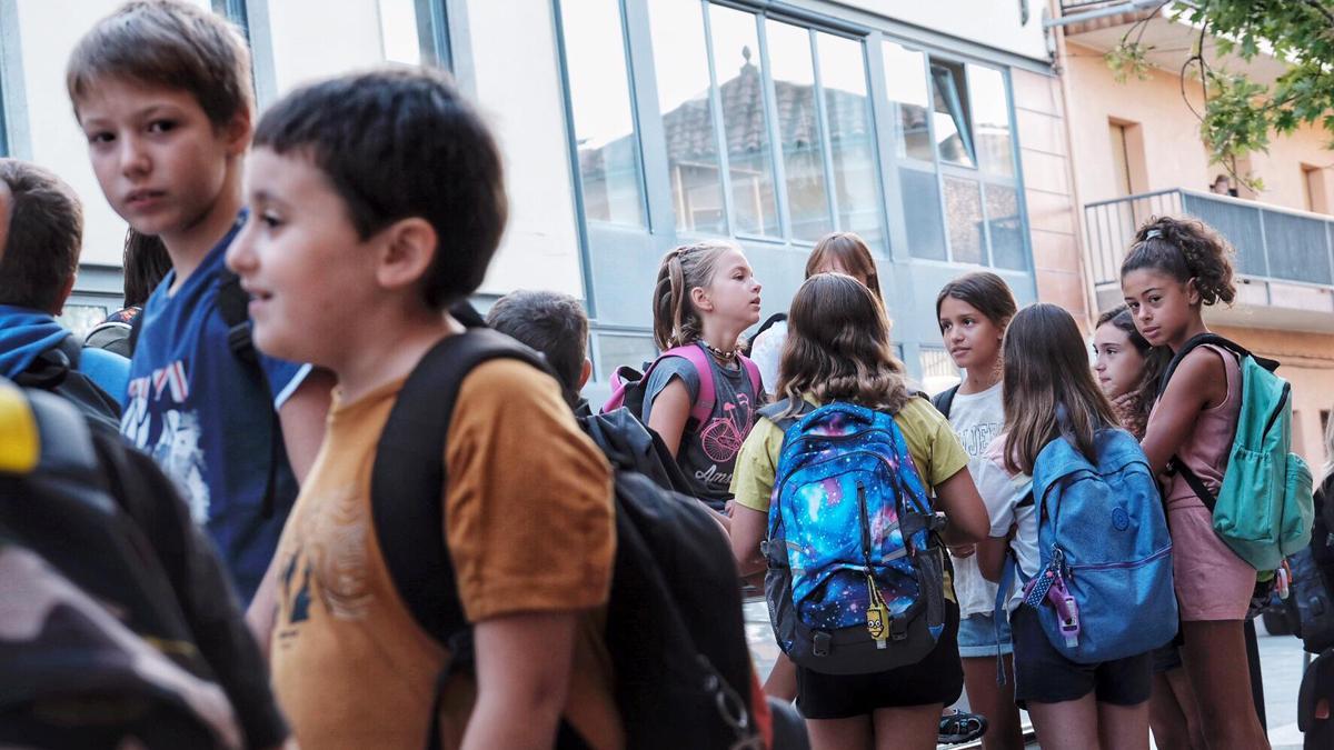 Vuelta al cole en la escuela Josep Maria Xandri, de Sant Pere de Torelló