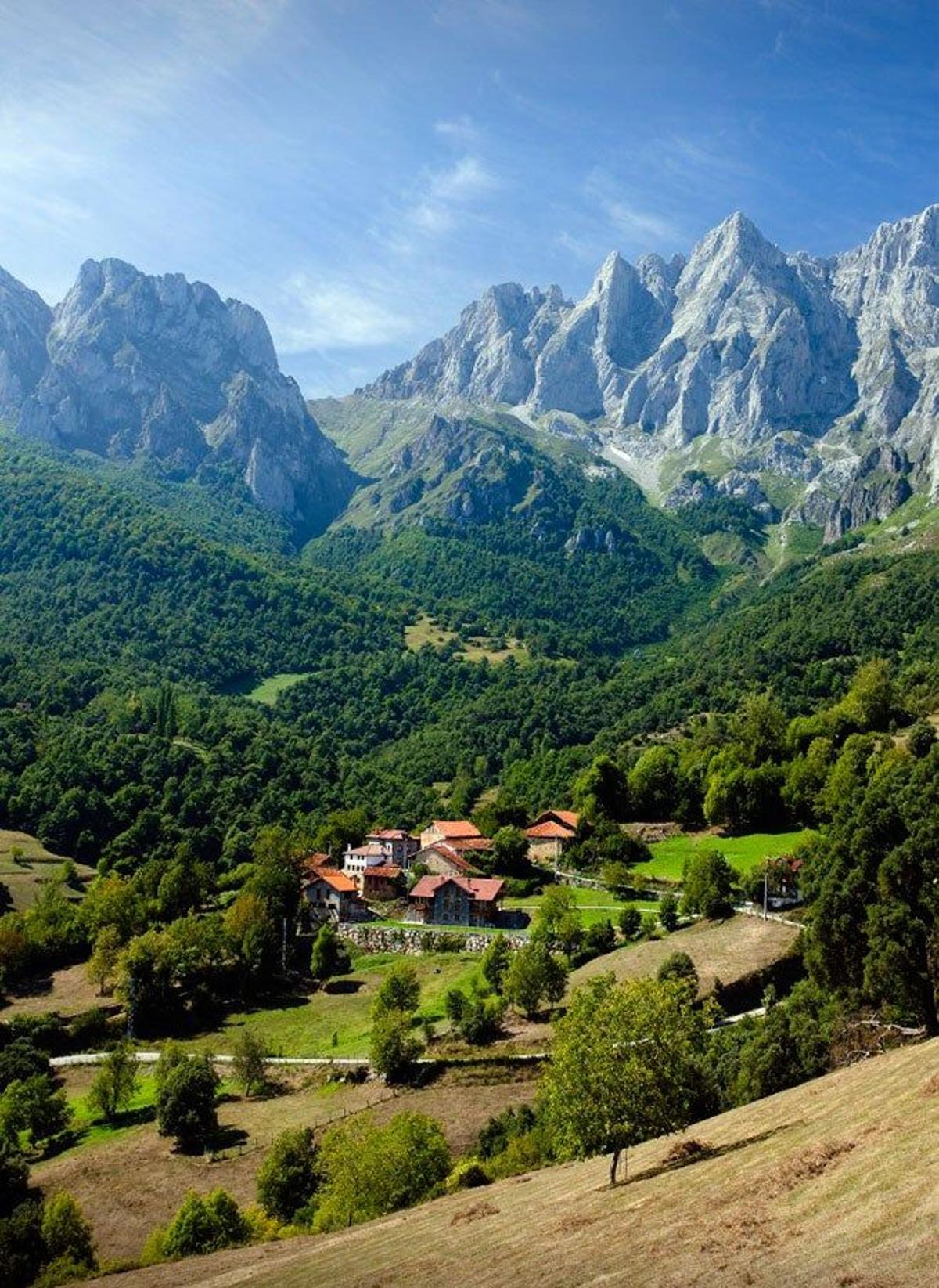 Pequeño pueblo de Tanarrio, en la comarca de Liébana.