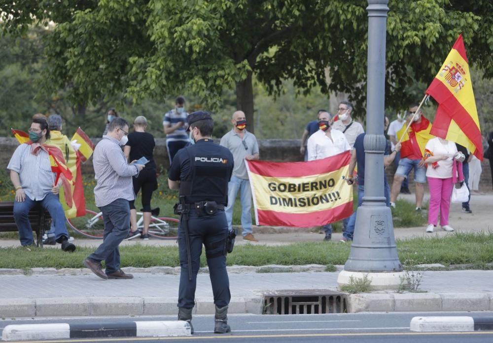 Escasa participación en la "marcha de las mascarillas"