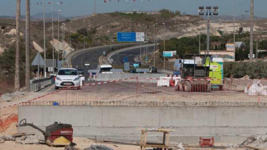 Obras del tramo de Vía Parque entre Babel y el Palmeral, en imagen de archivo.