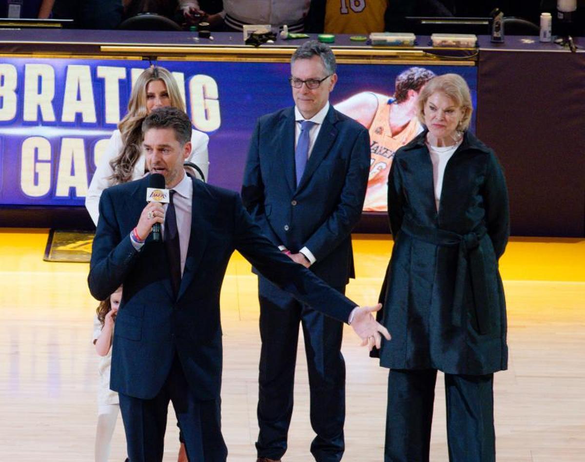 Las mejores imágenes de la ceremonia de la retirada de la camiseta de Pau Gasol con los Lakers