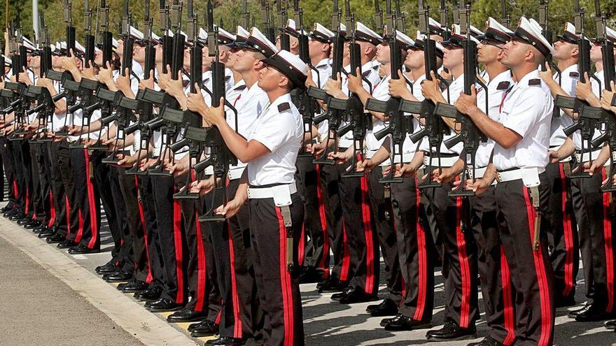 Alumnos de Infantería de Marina en una foto de archivo .