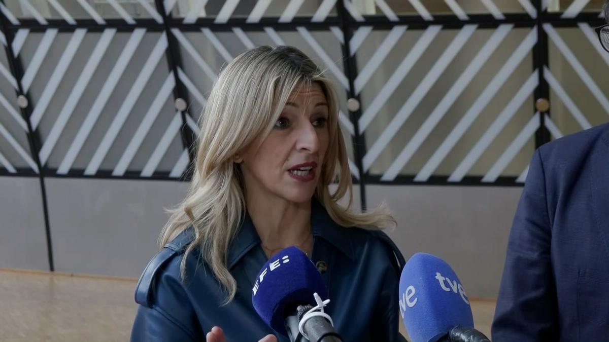 Yolanda Díaz aboga por “reordenar” la Defensa en la Unión Europea sin subir el gasto