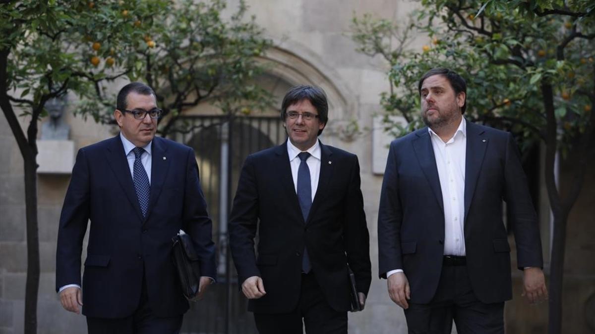 Reunión de Govern en el Palau de la Generalitat.