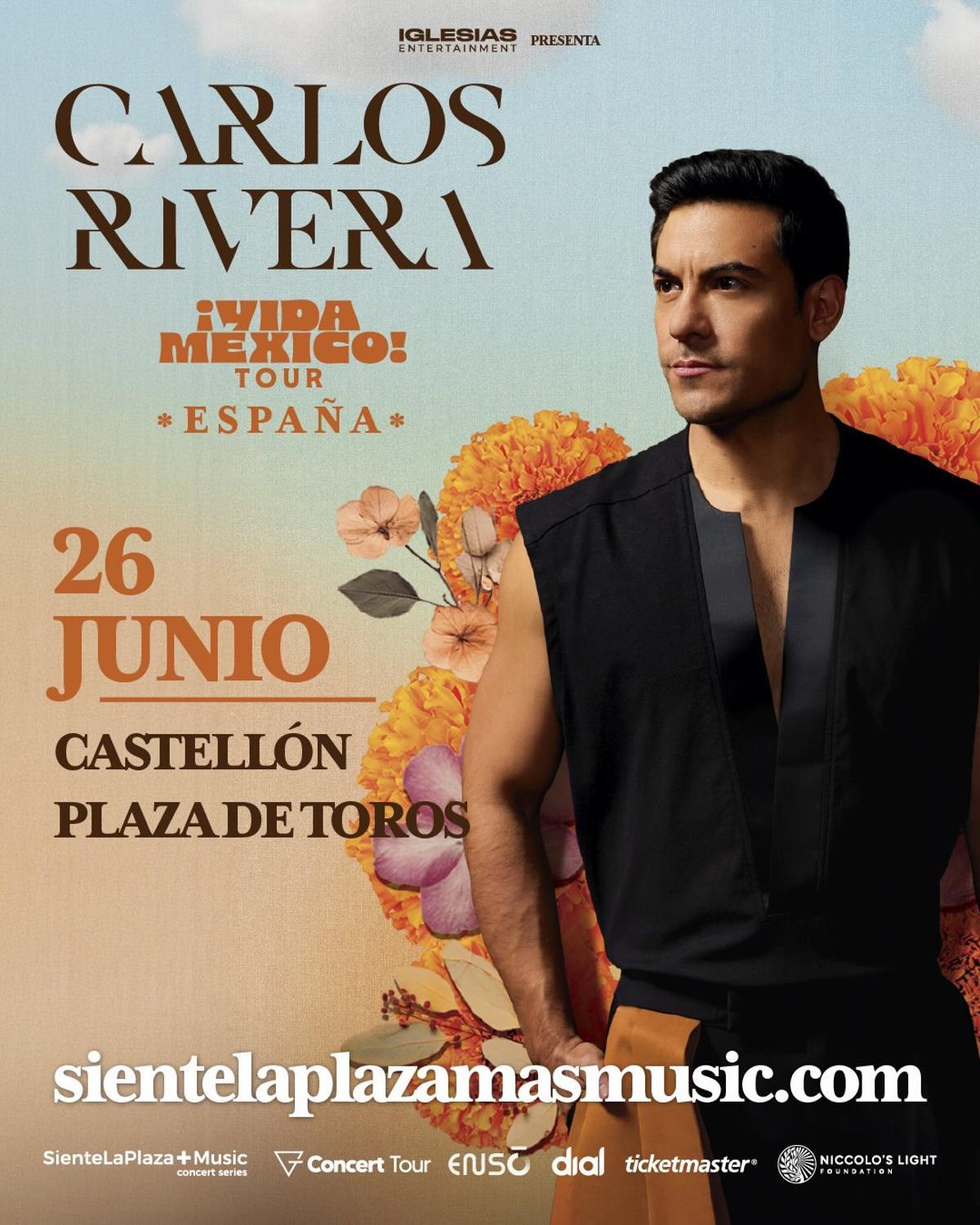 Concierto de Carlos Rivera en Castelló 2026