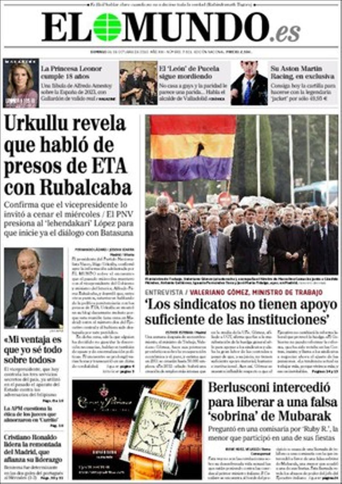 ’El Mundo’, 31/10/2010.