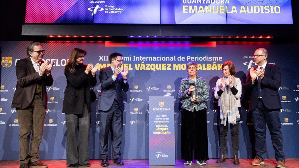 Emanuela Audisio recibió el XIII Premi Manuel Vázquez Montalbán de Periodismo