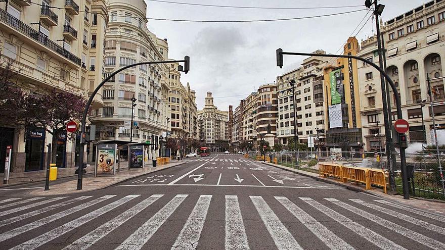 La actividad está prácticamente paralizada en la ciudad de València.