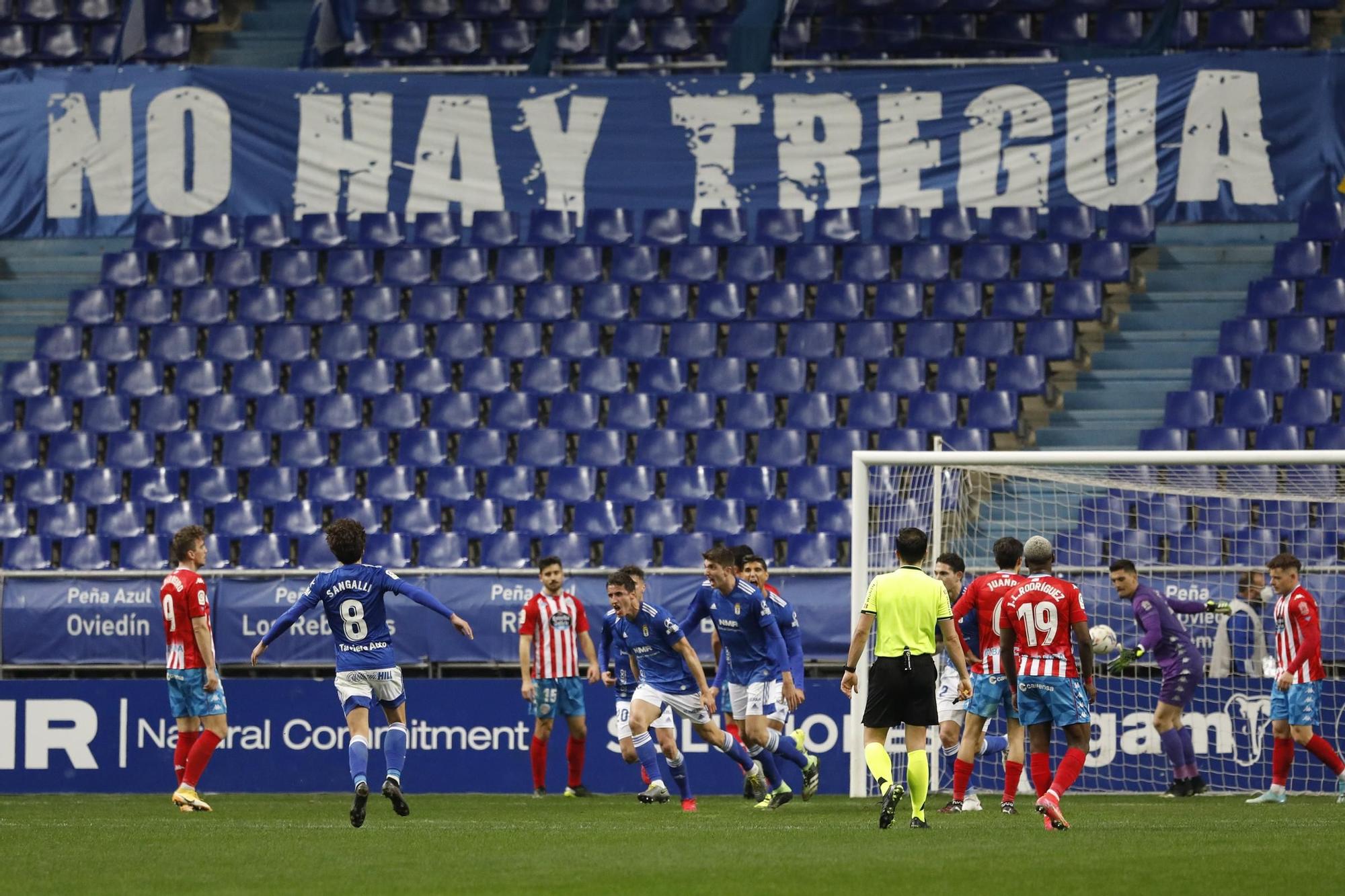 Christian celebra el 2-1 con rabia tras cabecear una falta botada por Nahuel.