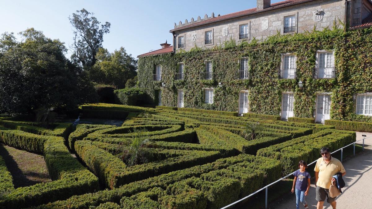 Laberinto de boj del Pazo Quiñones de León, en Castrelos (Vigo)
