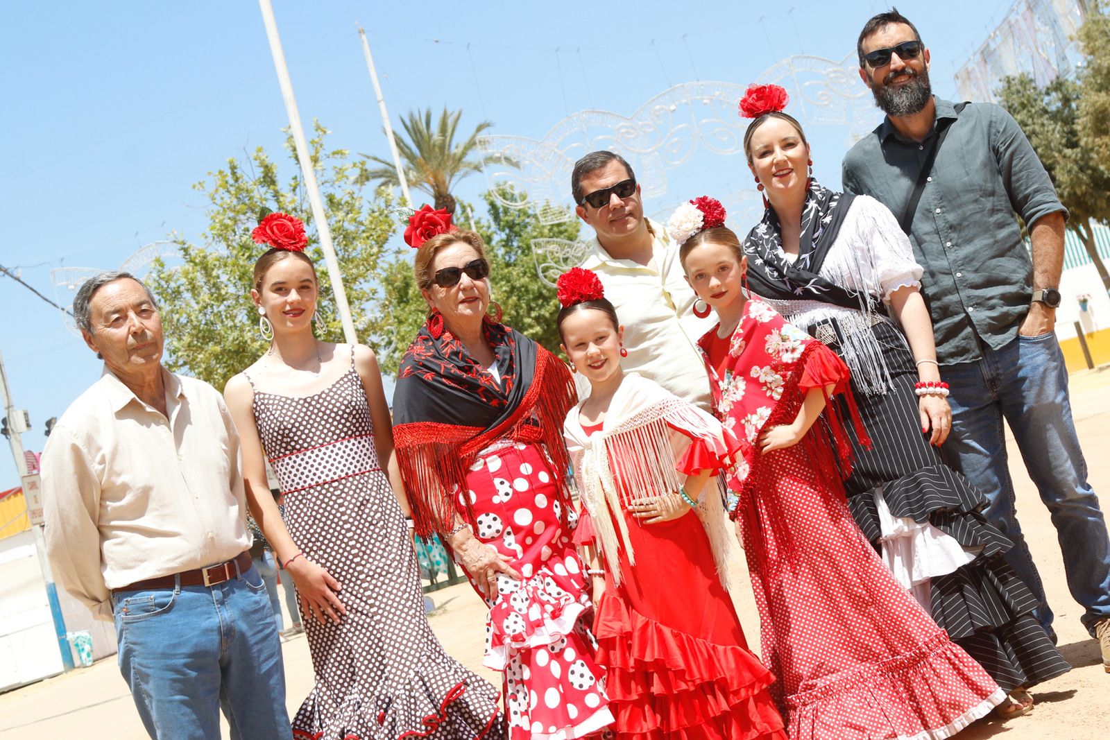 Amigos y familiares en el último día de Feria