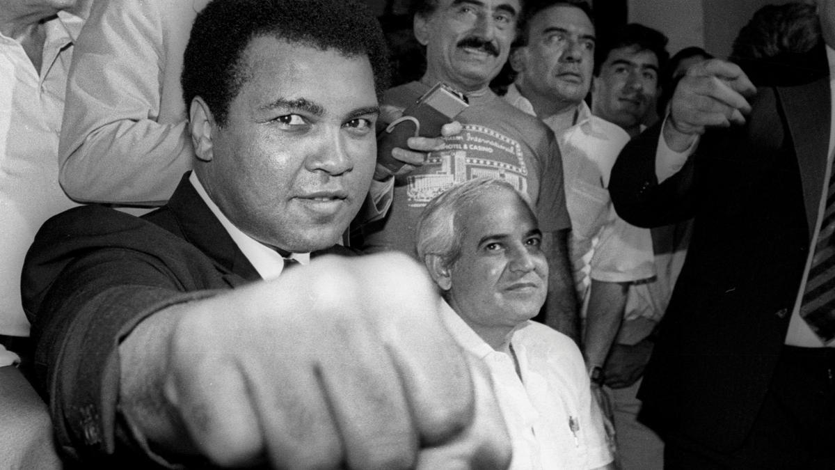 Muhammad Ali en el el año 1978, en México.
