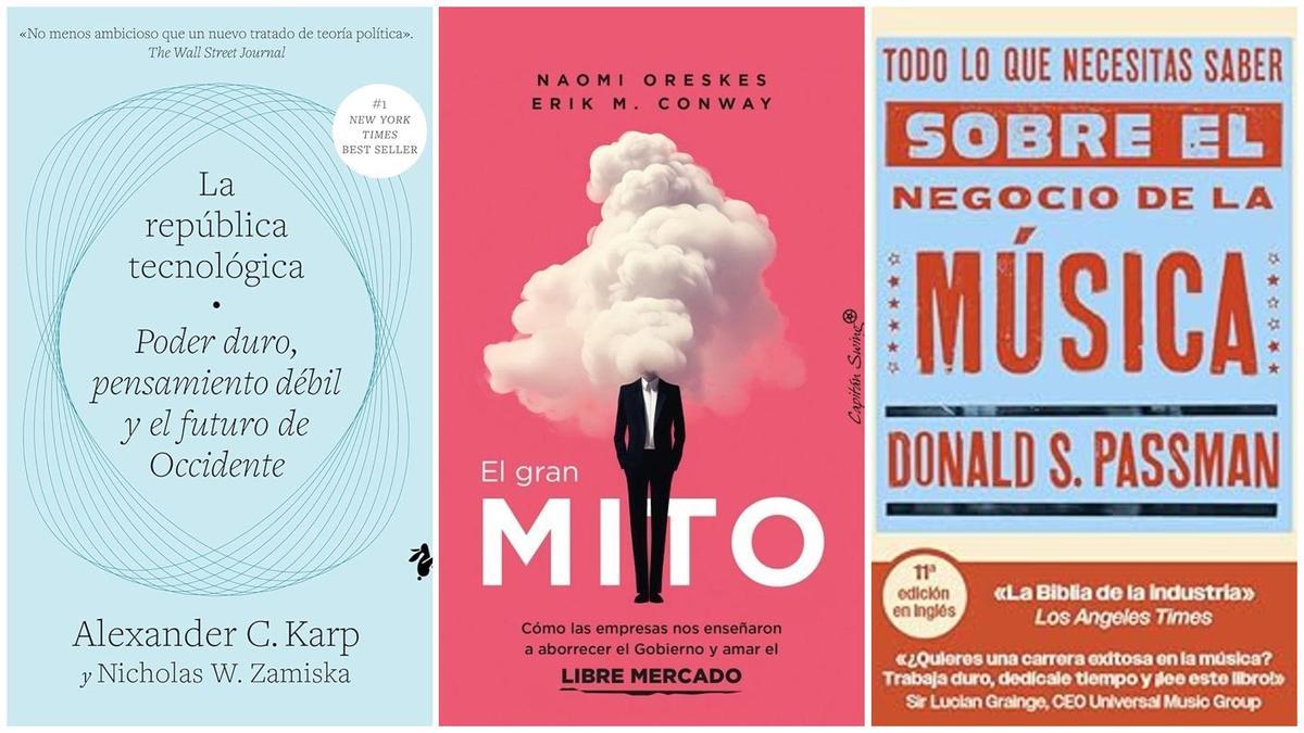 Libros: La república tecnológica, El gran mito y Todo sobre el negocio de la música