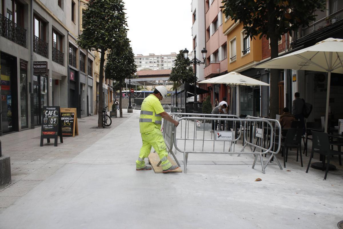 Los trabajos en la calle Campoamor.