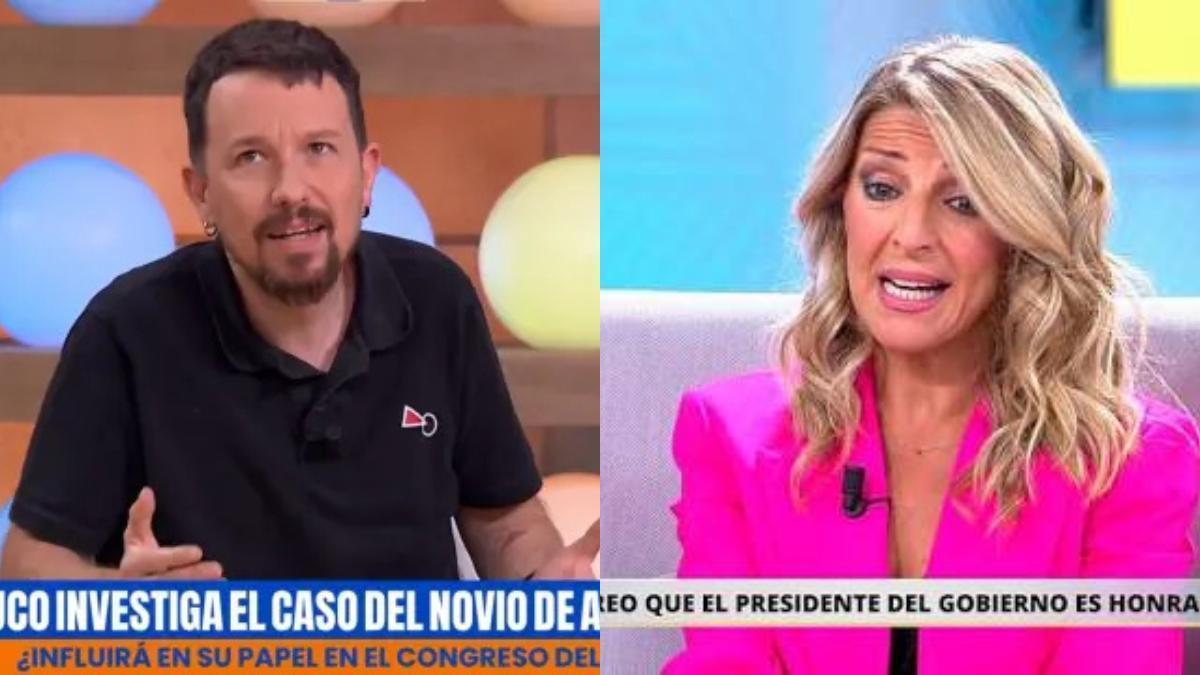 Pablo Iglesias en 'Malas lenguas' y Yolanda Díaz en 'La mirada crítica'.