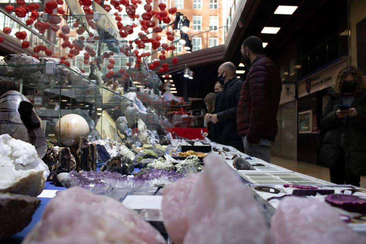 Feria de minerales en Área Central.