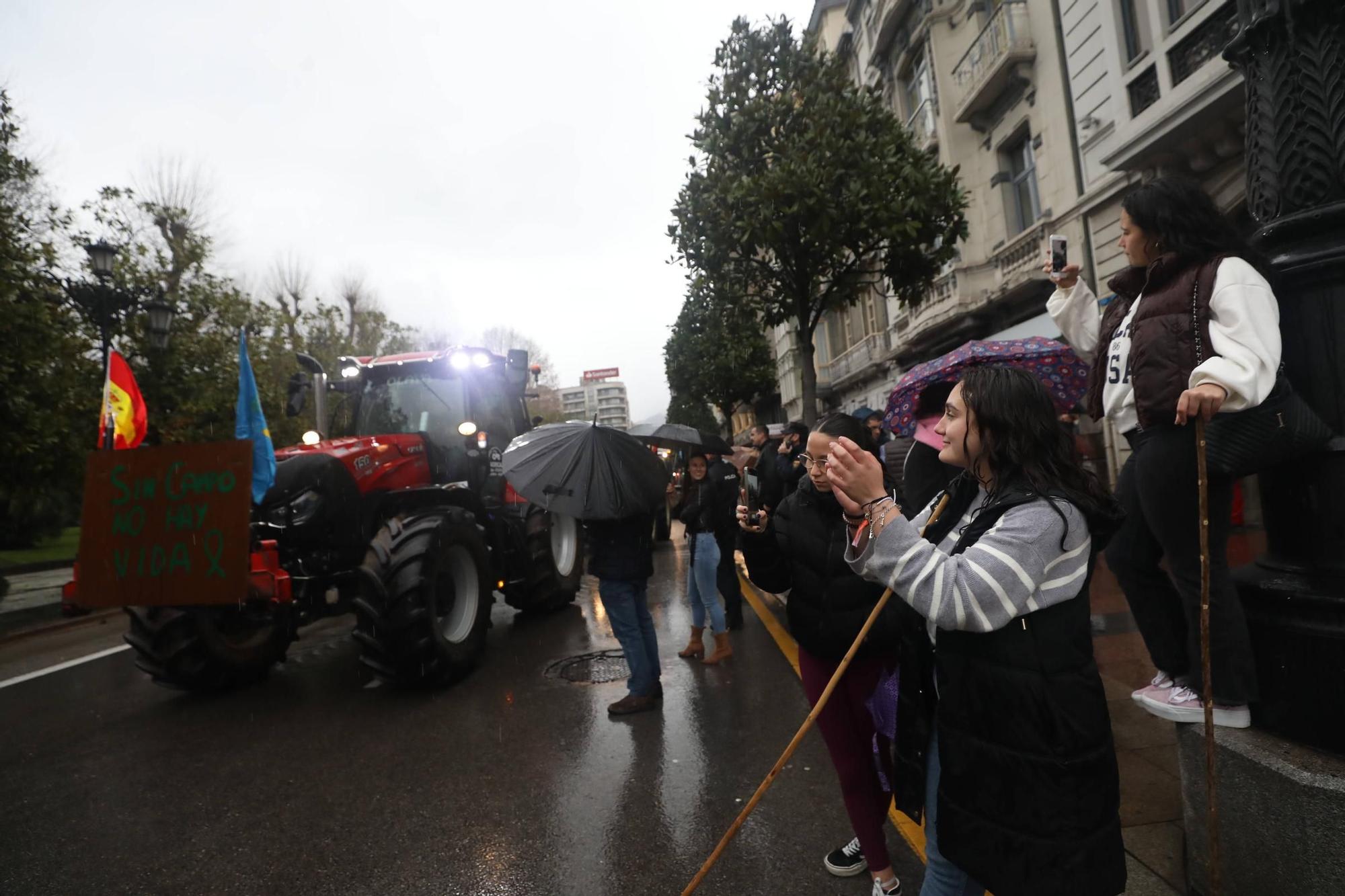 Protestas de los ganaderos y agricultores en Oviedo