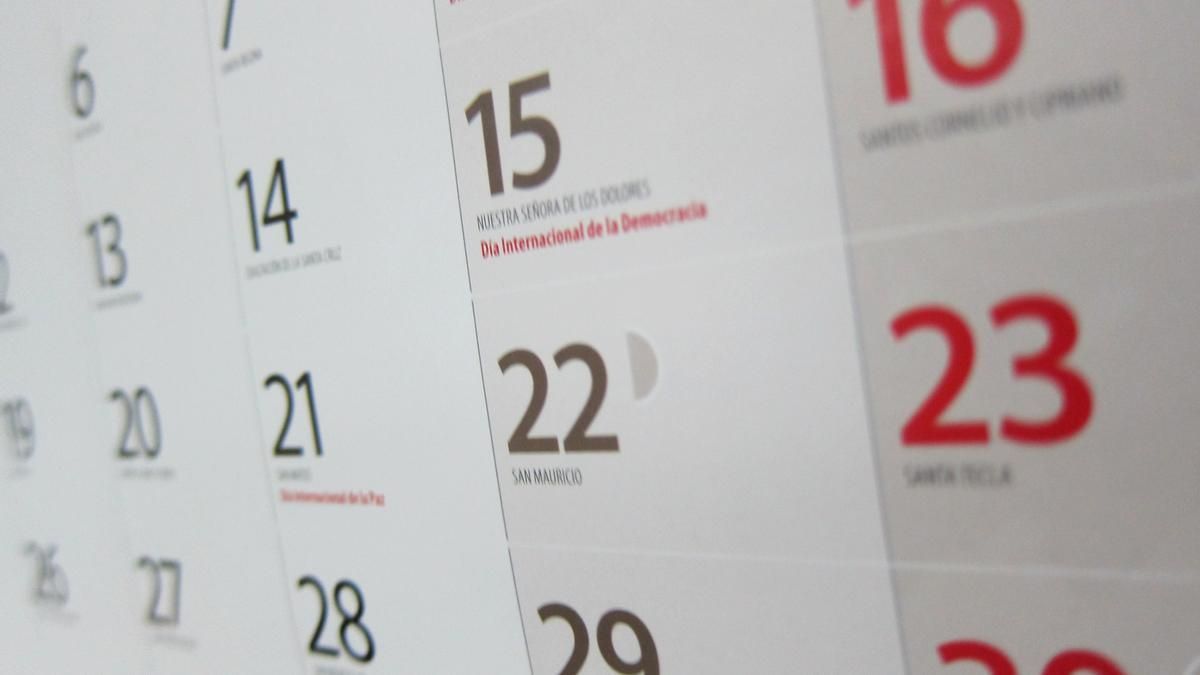 Calendari laboral, arxiu