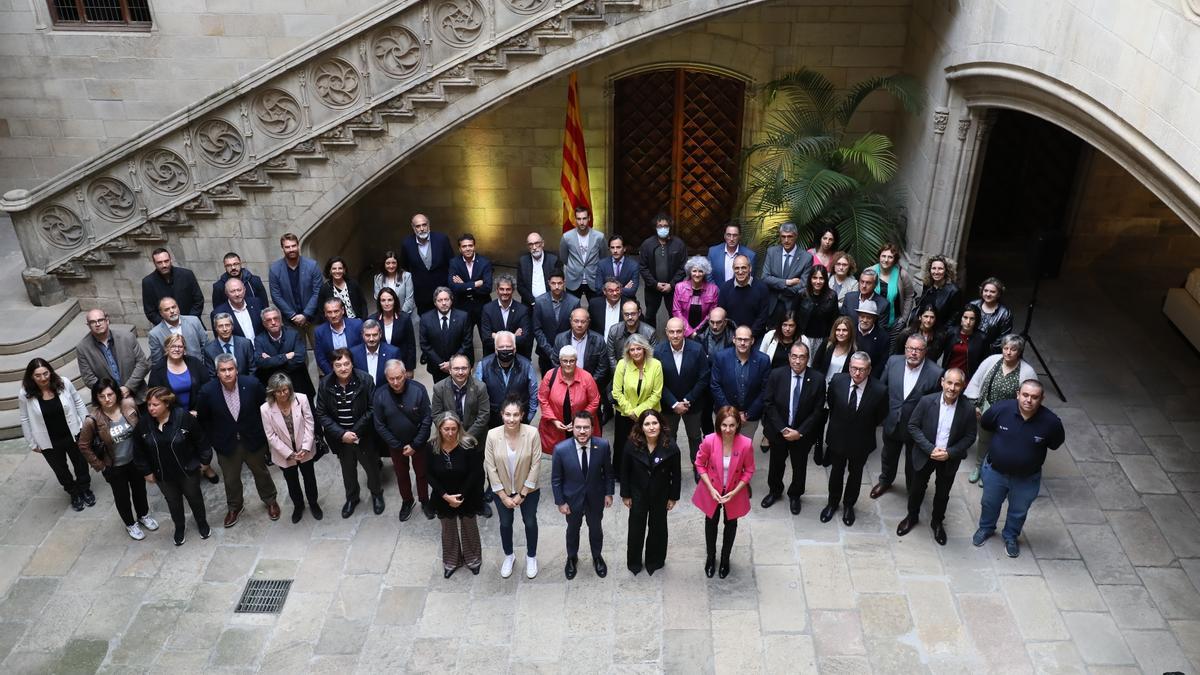 Acte de presentació dels ajuts a l&#039;esport femení i als clubs que participen en competicions internacionals, al Palau de la Generalitat