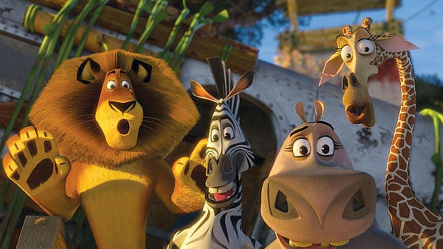 Los animales &quot;animados&quot; de ´Madagascar 2´.