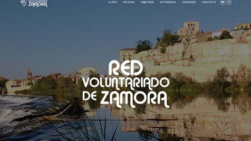 La página web de Red de Voluntariado de Zamora.