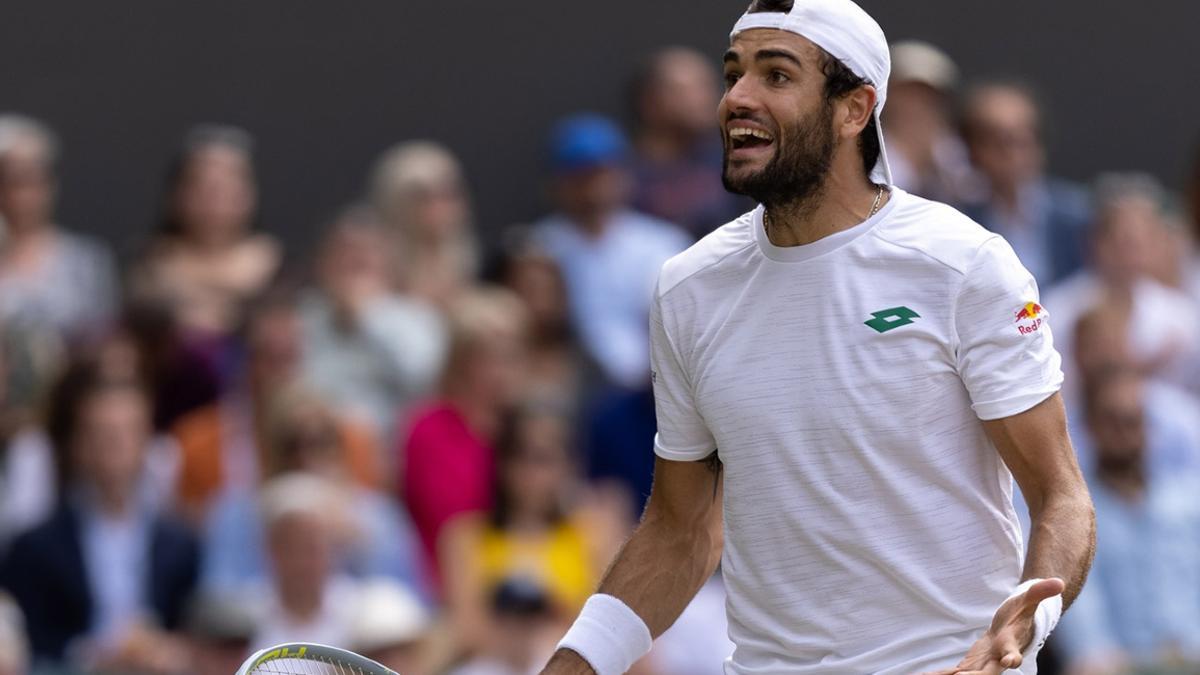 Matteo Berrettini durante la final de Wimbledon ante Djokovic